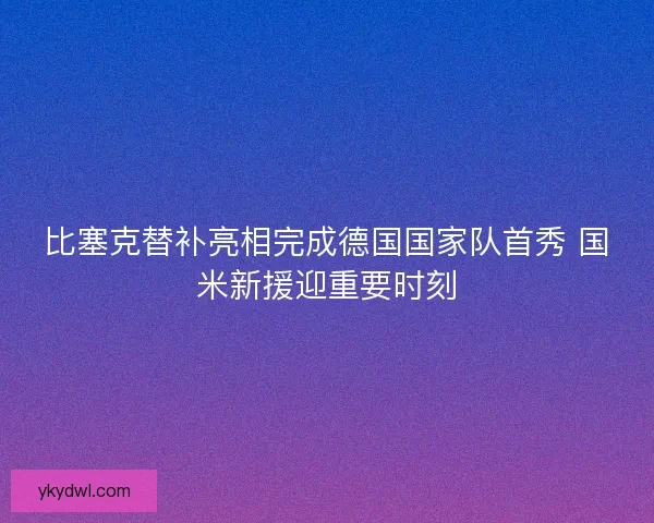 比塞克替补亮相完成德国国家队首秀 国米新援迎重要时刻